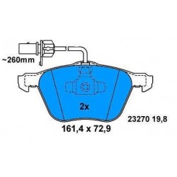 Front brake pads GALAXI 1.9 TDI SHARAN/ALHAMBRA TRANSPORTER