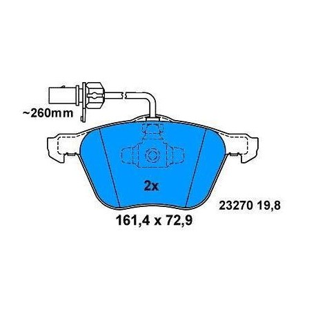 Front brake pads GALAXI 1.9 TDI SHARAN/ALHAMBRA TRANSPORTER