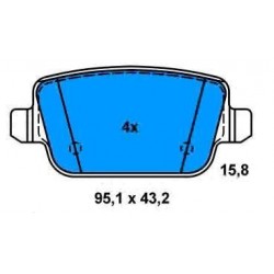 Rear Brake pads GALAXI  S.MAX