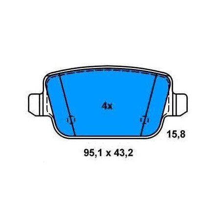 Rear Brake pads GALAXI S.MAX