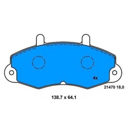 Front brake pads TRANSIT FROM 91 TO 2000