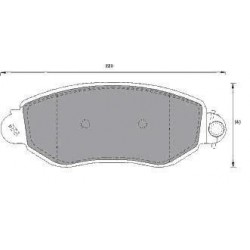 Front brake pads TRANSIT 2.9-2.4 since 2000