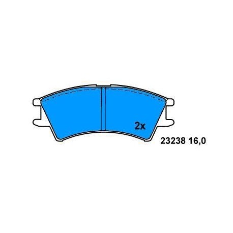 Front brake pads ATOS for ventilated discs