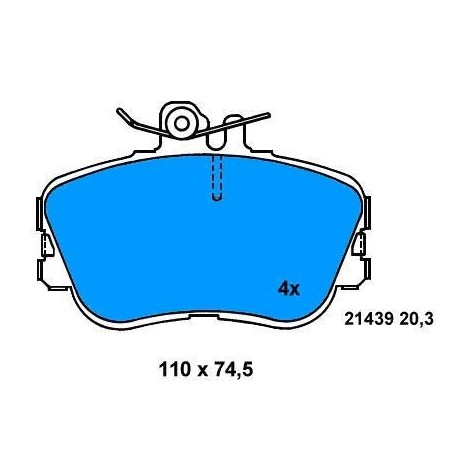 Rear Brake pads CLASS C (W202) SINCE 1998