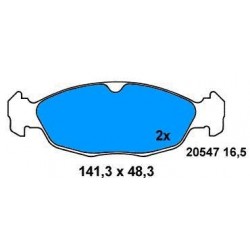 Front Brake pads CORSA (ORIGINAL MIXING)