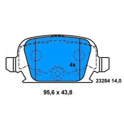 Rear Brake pads CORSA C SINCE 2000