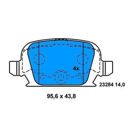 Rear Brake pads CORSA C SINCE 2000