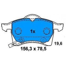 Front brake pads ASTRA G 98/ZAFIRA 1.6-1.8 16v-2.0-2.2 DTI