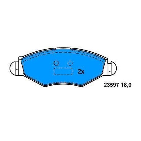 Front brake pads P.206 1.4-1.6-1.9D/P.306 1.4
