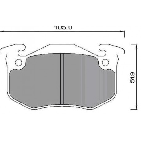 Pattini Posteriori R. CLIO II/CITROEN XARA/ZX/PEUGEOT 206/306