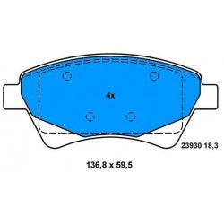 Front Brake pads MEGANE SCENIC 2°