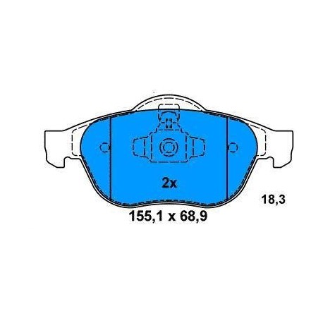 Front Brake pads MEGANE/SCENIC 1.5 Dci since 2003