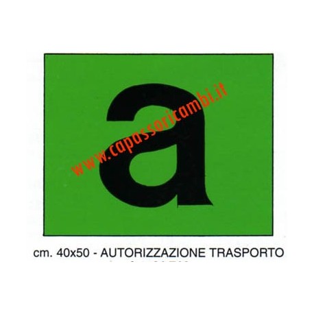 LETTERA "A" AUTORIZZATO