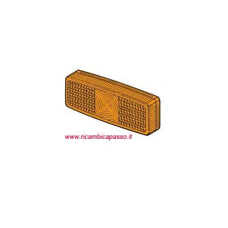 plastica fanale arancio rettangolare