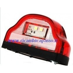 fanale targa rosso a led 